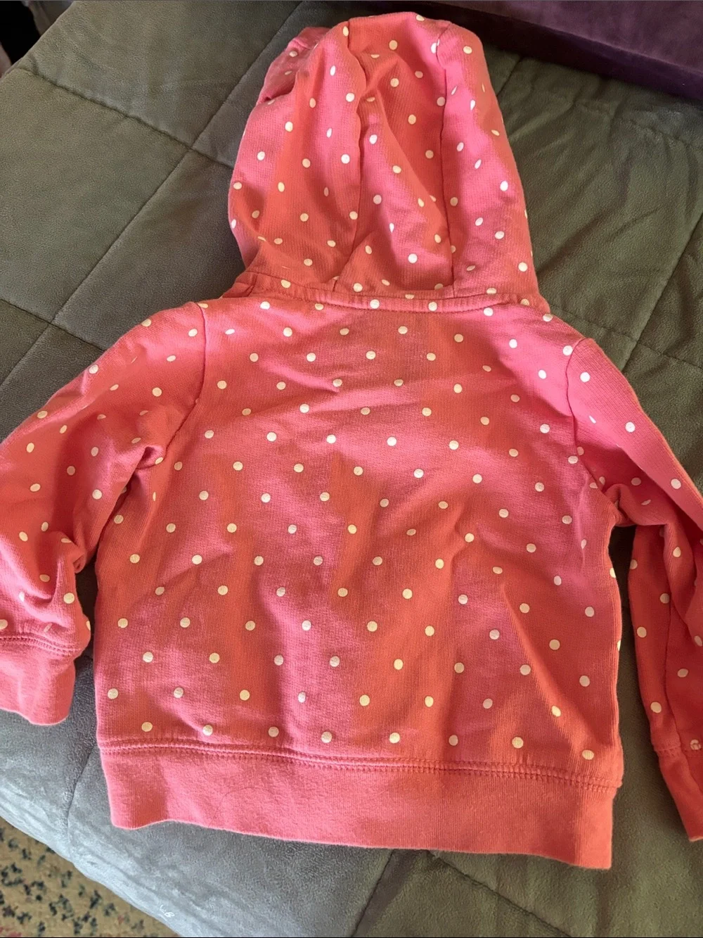 Carter's Coral Pink Hoodie with Unicorn Detail